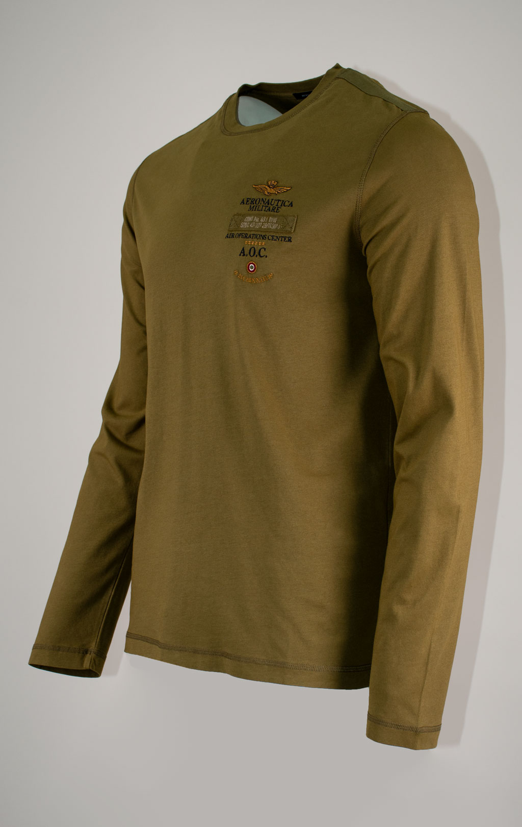 Лонгслив AERONAUTICA MILITARE FW 25/26/TR dark olive (TS 2470) 