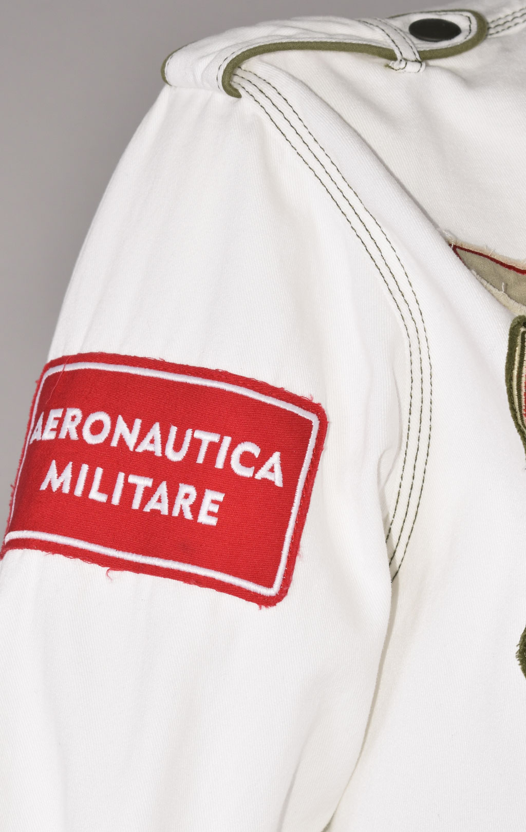 Женская ветровка-бомбер AERONAUTICA MILITARE SS 23/IN bianco ottico (AB 2059) 