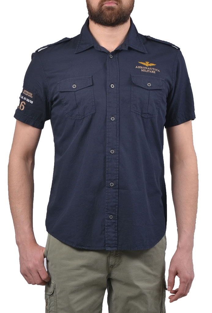 Рубашка AERONAUTICA MILITARE navy (CA 788) 