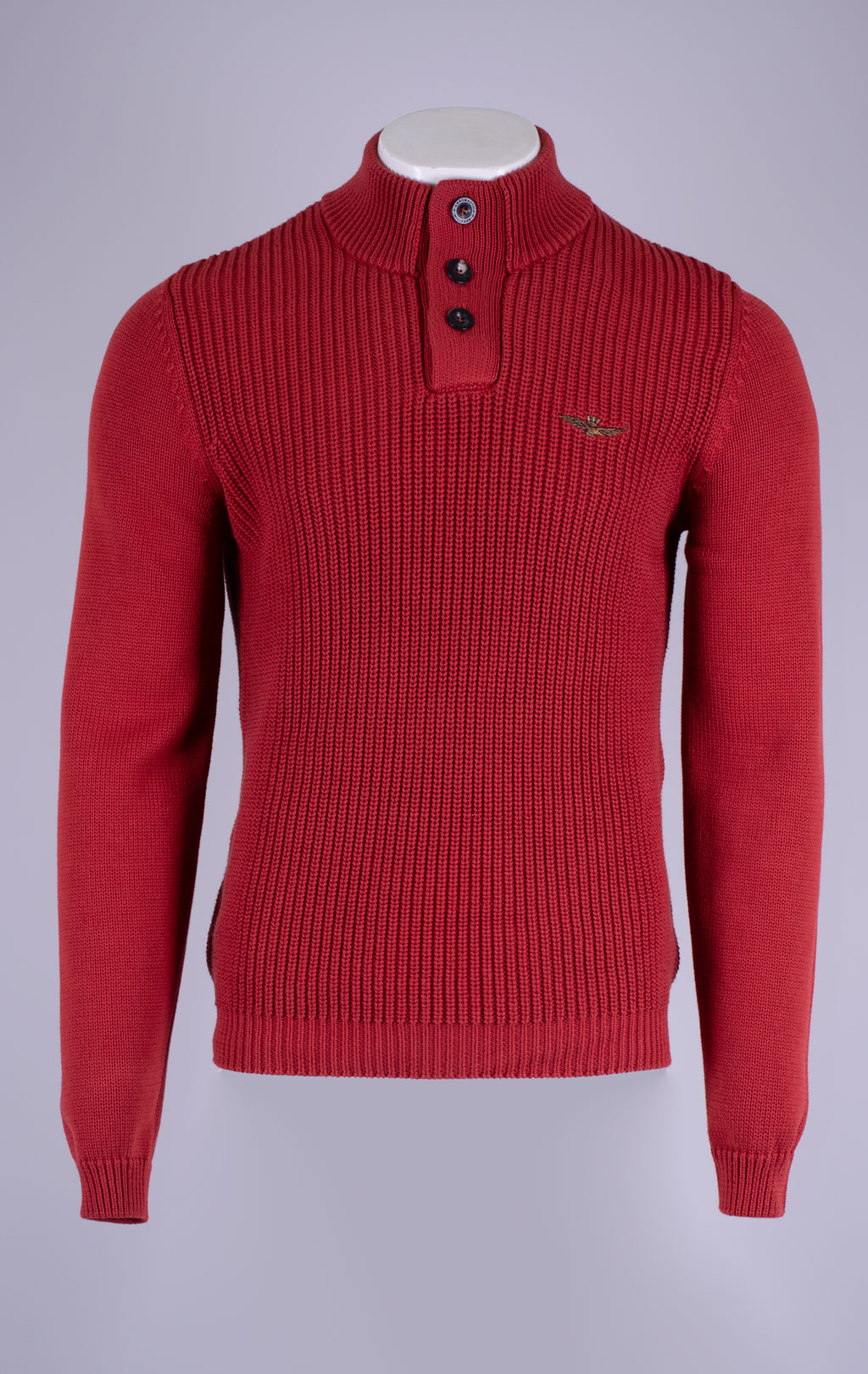 Свитер на пуговицах AERONAUTICA MILITARE FW 26/27/BR red brick (MA 1572) 