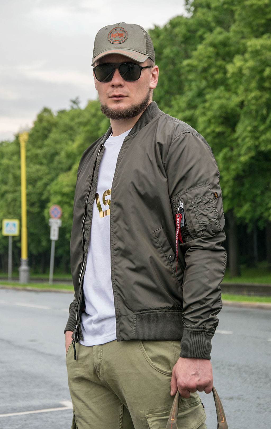 Ветровка-бомбер ALPHA INDUSTRIES TT big size MA-1 rep. grey 