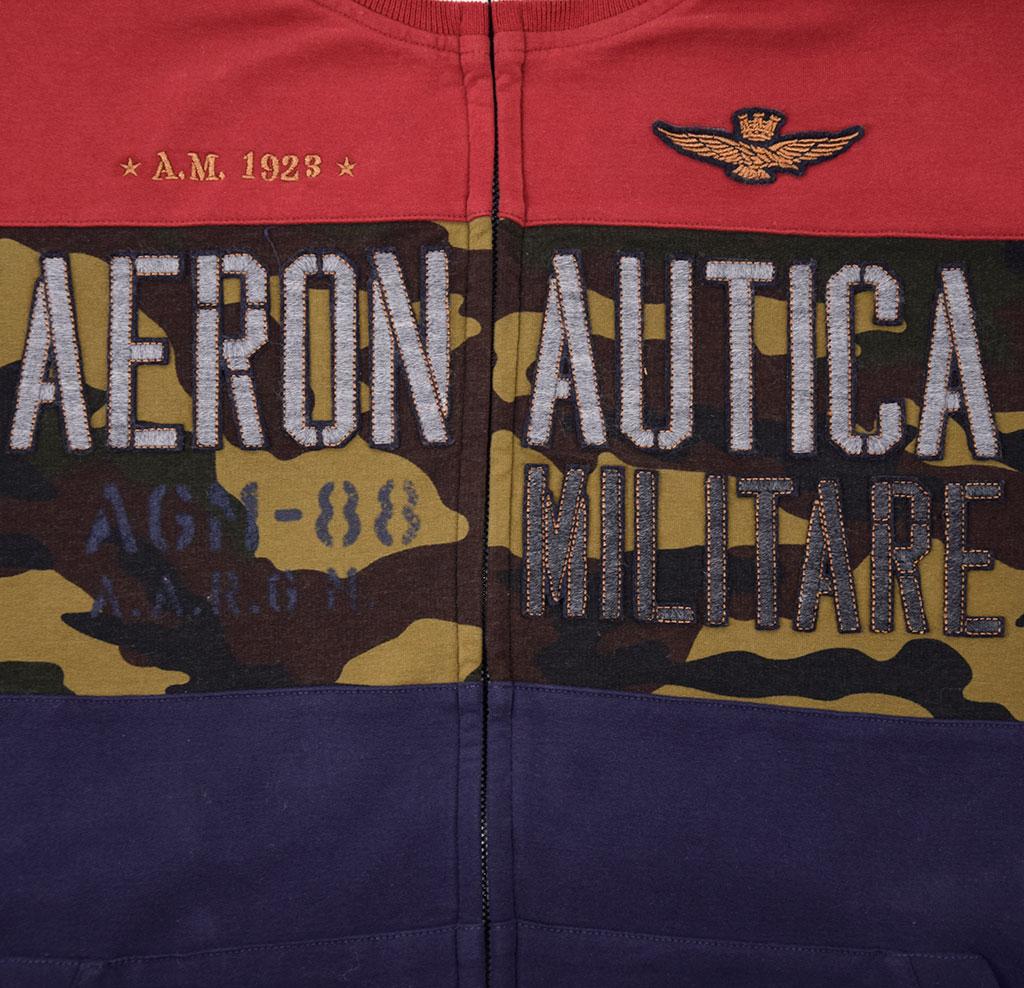 Толстовка AERONAUTICA MILITARE camo/navy/rosso (FE 1323) 