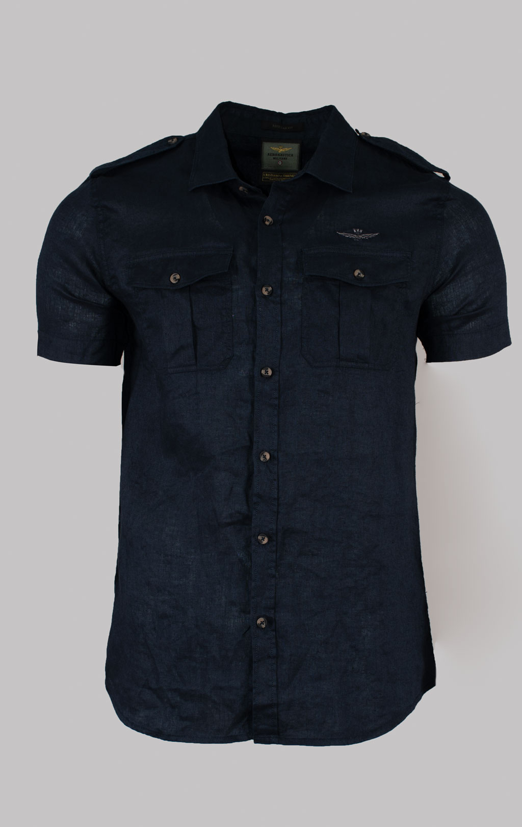 Рубашка AERONAUTICA MILITARE короткий рукав/SS 25 m/BD blue navy (CA 1278) 
