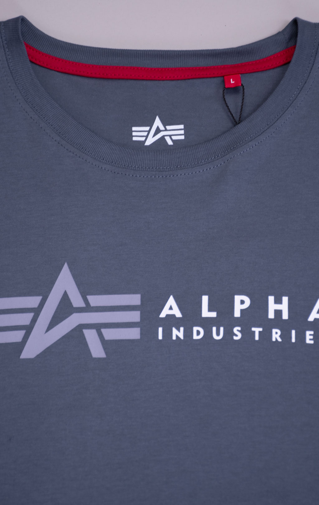 Футболка ALPHA INDUSTRIES ALPHA LABEL T denim blue 