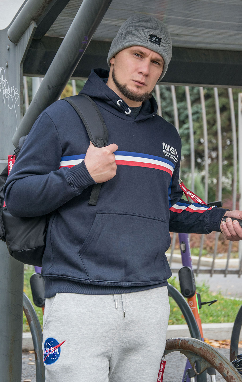 Толстовка ALPHA INDUSTRIES NASA ISS HOODY rep. blue 