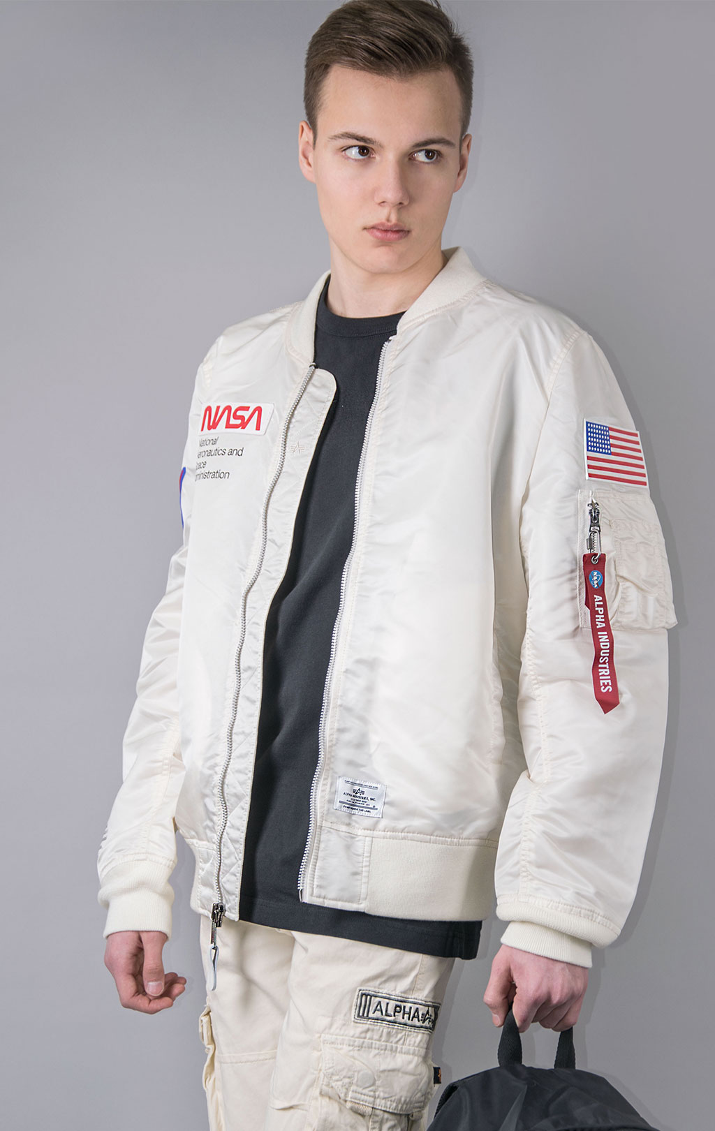 Ветровка ALPHA INDUSTRIES NASA GEN-II FLIGHT JACKET L-2B SS 23 m off white 