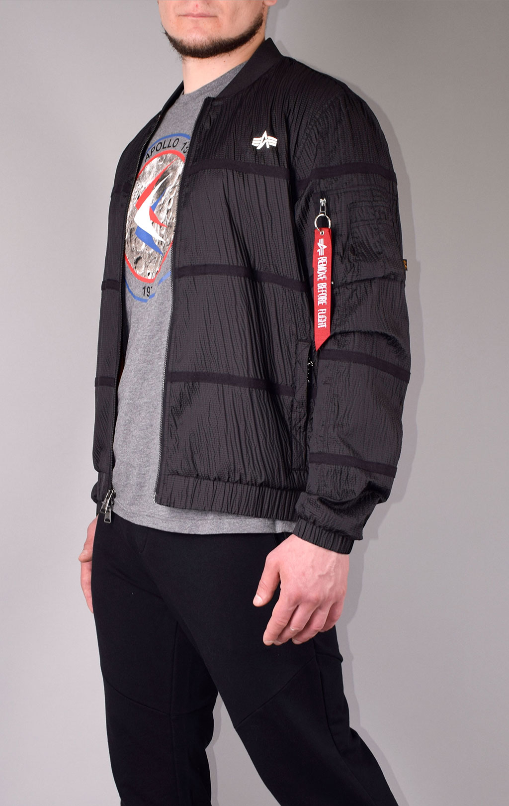 Ветровка ALPHA INDUSTRIES PARACHUTE UTILITY original fit black 