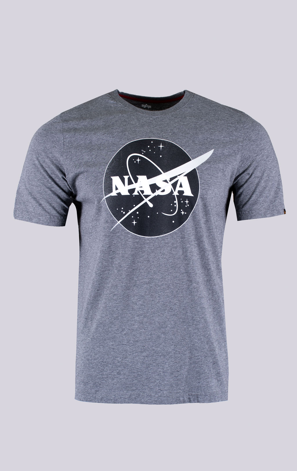 Футболка ALPHA INDUSTRIES NASA LOGO medium charcoal heather 