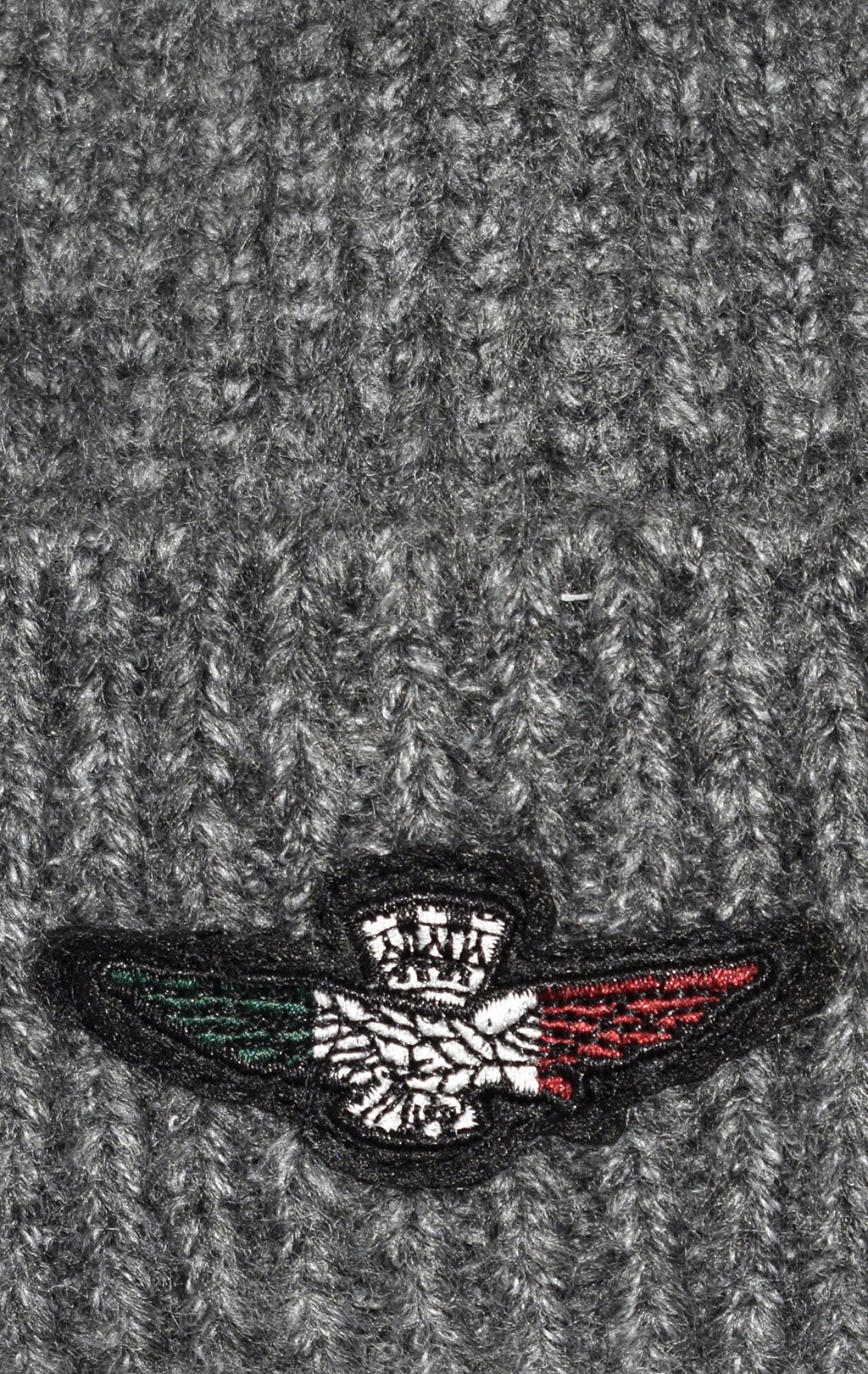 Шапка вязаная AERONAUTICA MILITARE FW 21/22/CN grigio scuro melange (CU 034)