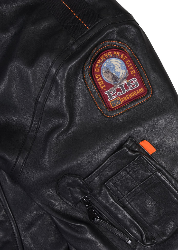 Куртка-аляска PJS KODIAK кожан. black 