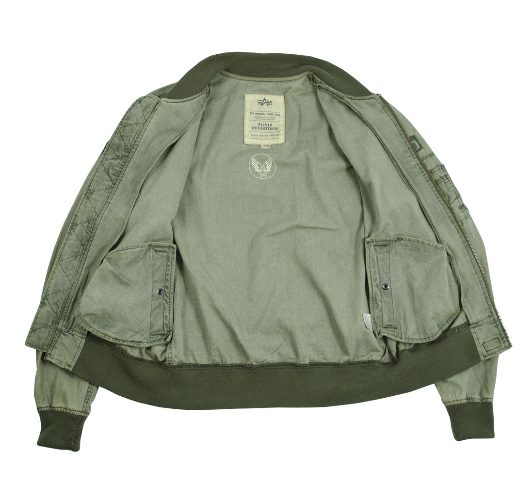 Ветровка-бомбер ALPHA INDUSTRIES GROUND CREW MA-1 olive 