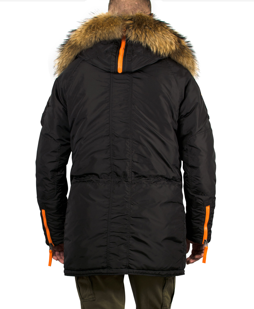 Аляска ALPHA INDUSTRIES PPS N-3B натур. мех black/orange 