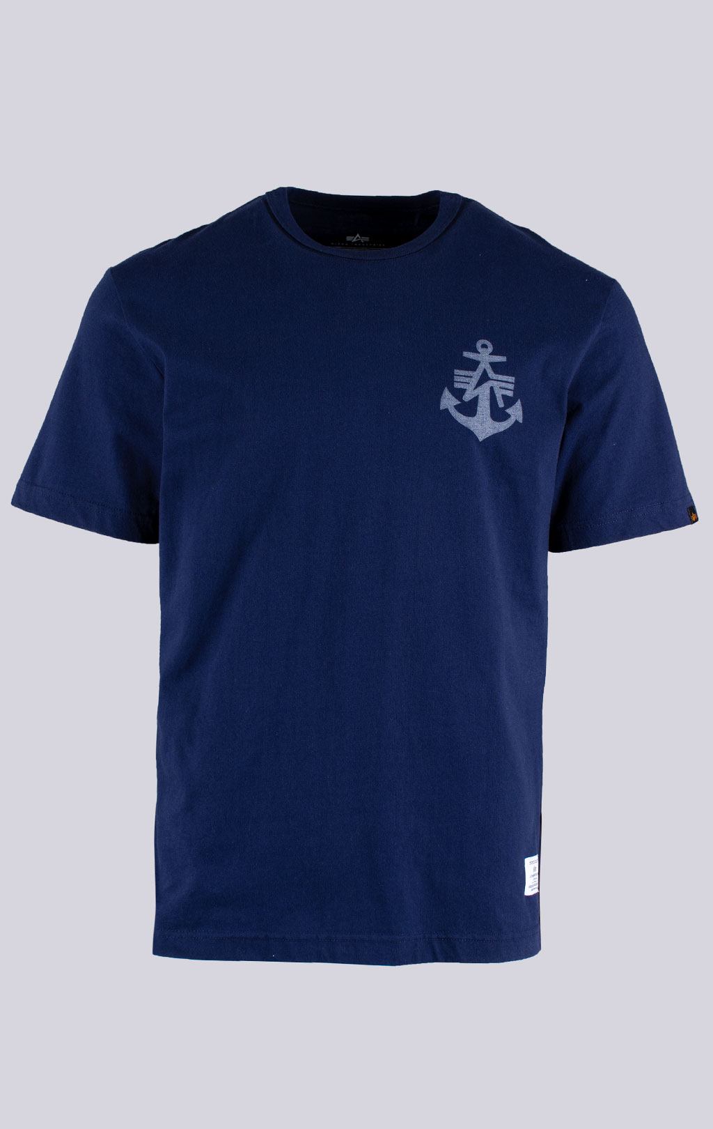 Футболка ALPHA INDUSTRIES ALPHA ANCHOR PRINT TEE SS 24 replica blue 