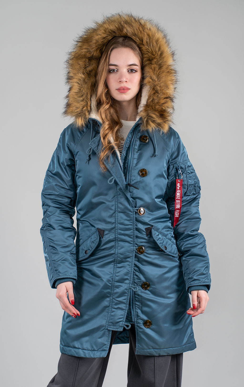 Женская аляска ALPHA INDUSTRIES ELYSE original fit air force blue 