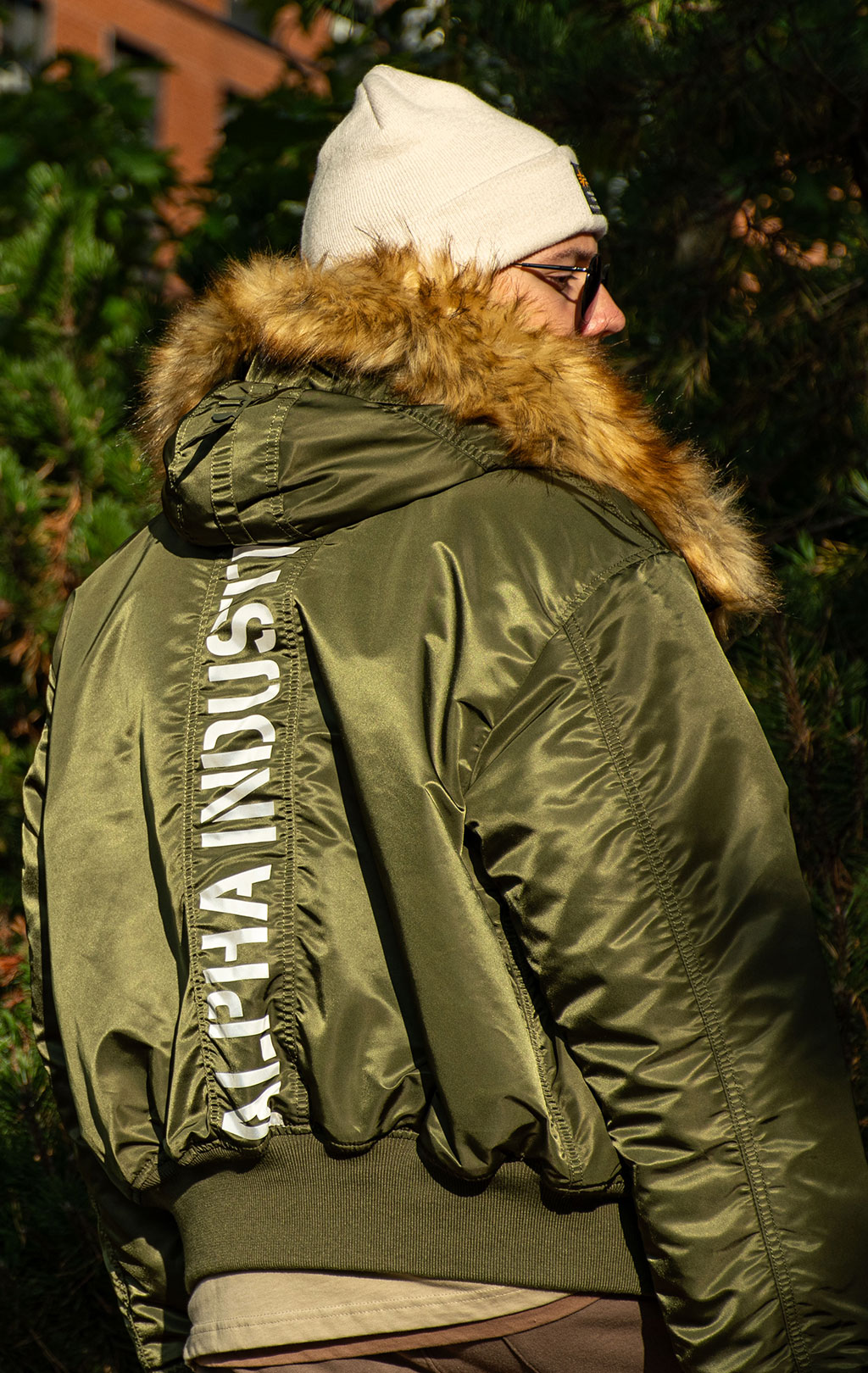 Аляска короткая ALPHA INDUSTRIES 45P HOODED CUSTOM dark green 
