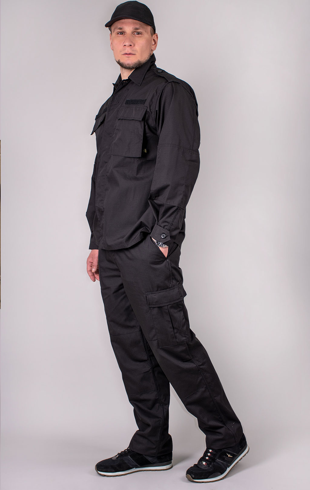 Костюм Pentagon BDU set хлопок35%/полиэстр65% Rip-Stop black 02001-K05 