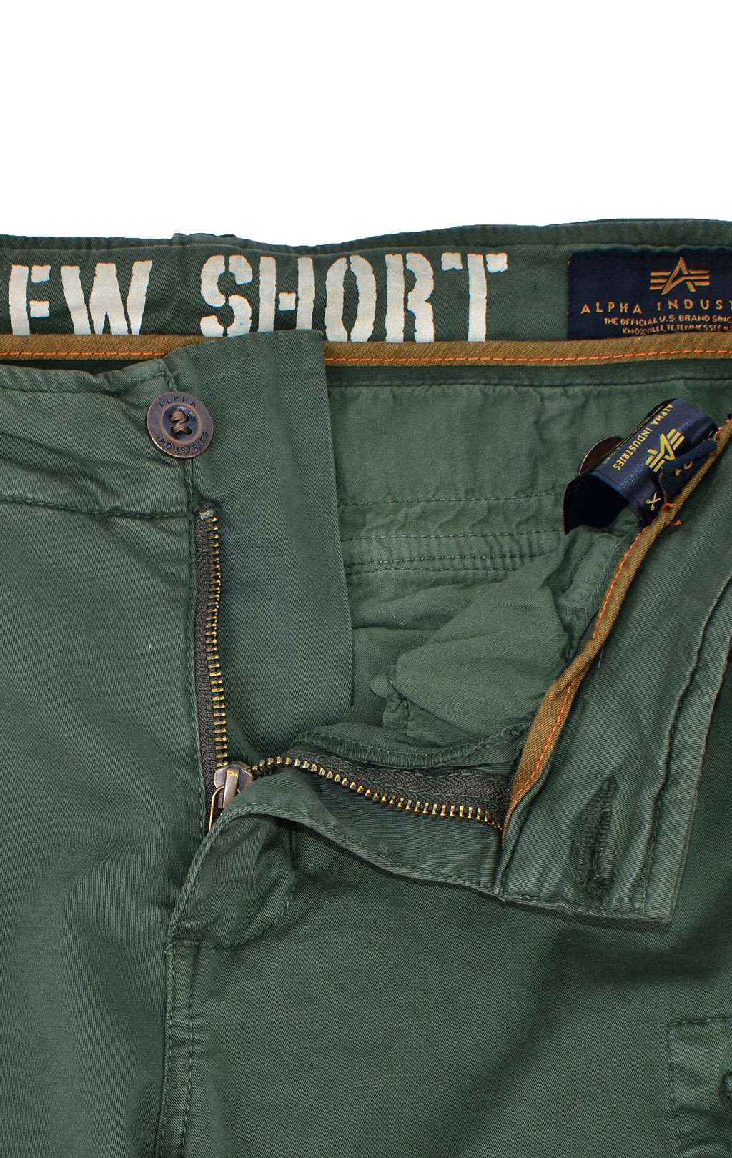 Шорты ALPHA INDUSTRIES CREW SHORT PATCH dark olive 