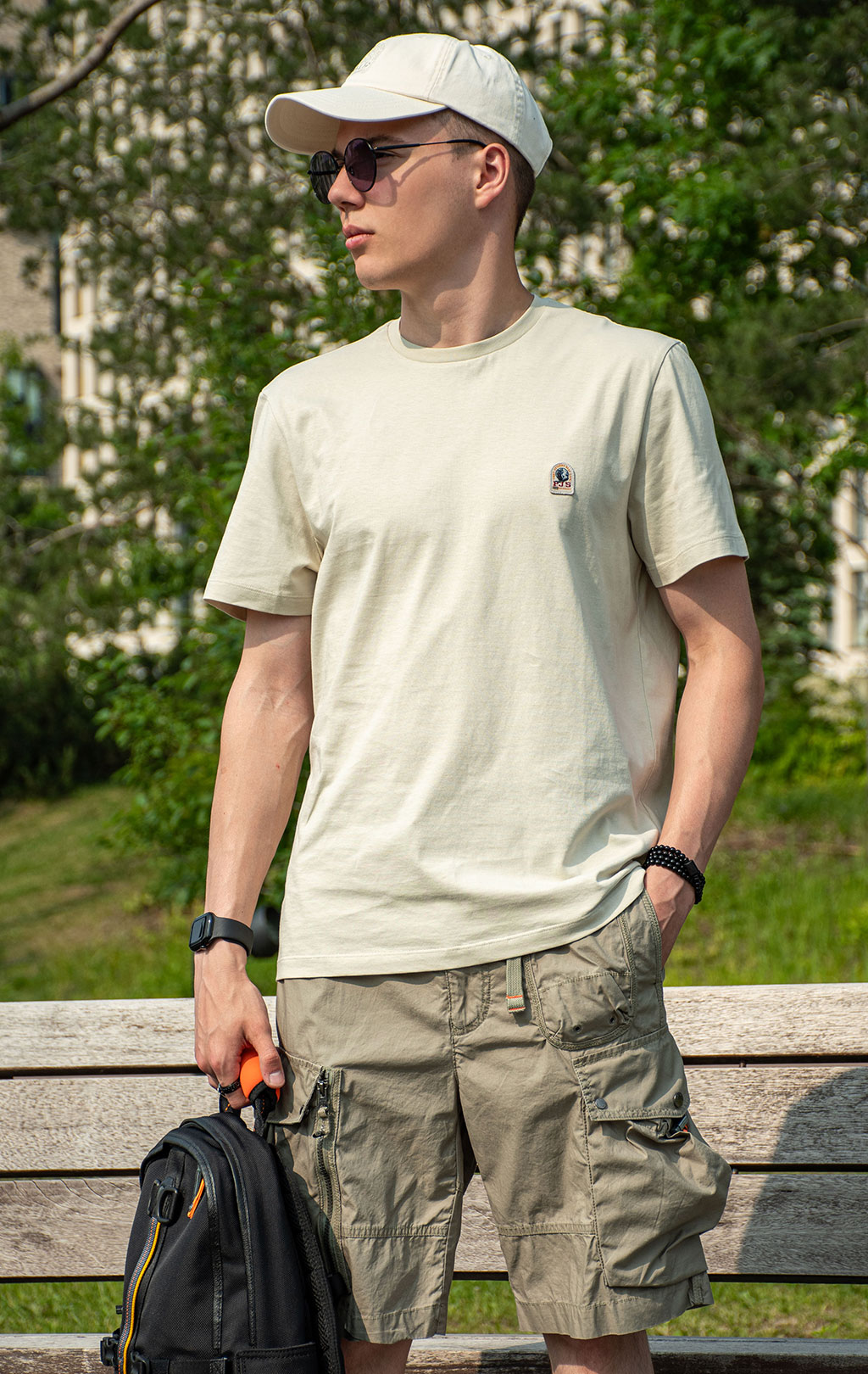 Футболка PARAJUMPERS PATCH TEE SS 25 m asparagus 