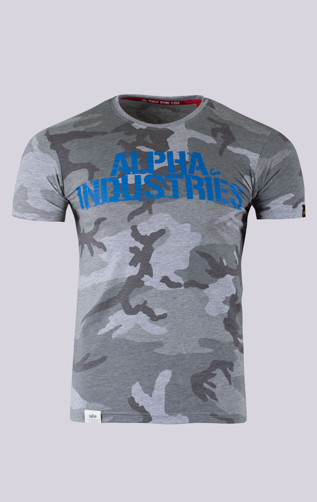 Футболка ALPHA INDUSTRIES BLURRED grey camo 