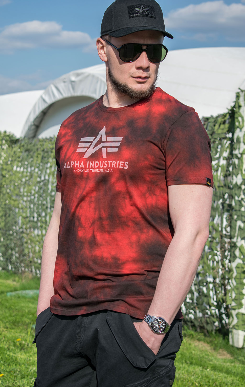 Футболка ALPHA INDUSTRIES BASIC speed red, купить BATIK T в Интернет-магазине