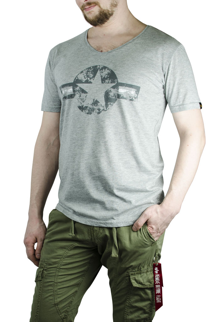 Футболка ALPHA INDUSTRIES USAF II T grey heather 