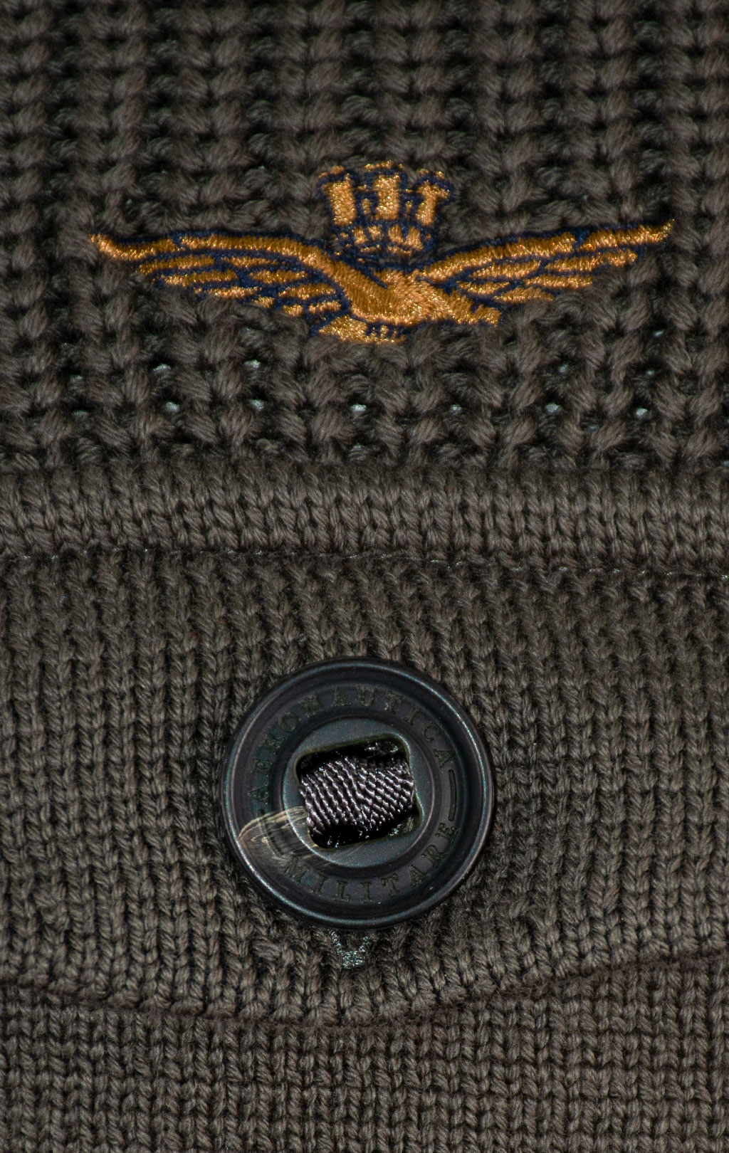 Свитер на молнии AERONAUTICA MILITARE FW 25/26/BL beluga grey (MA 1565) 