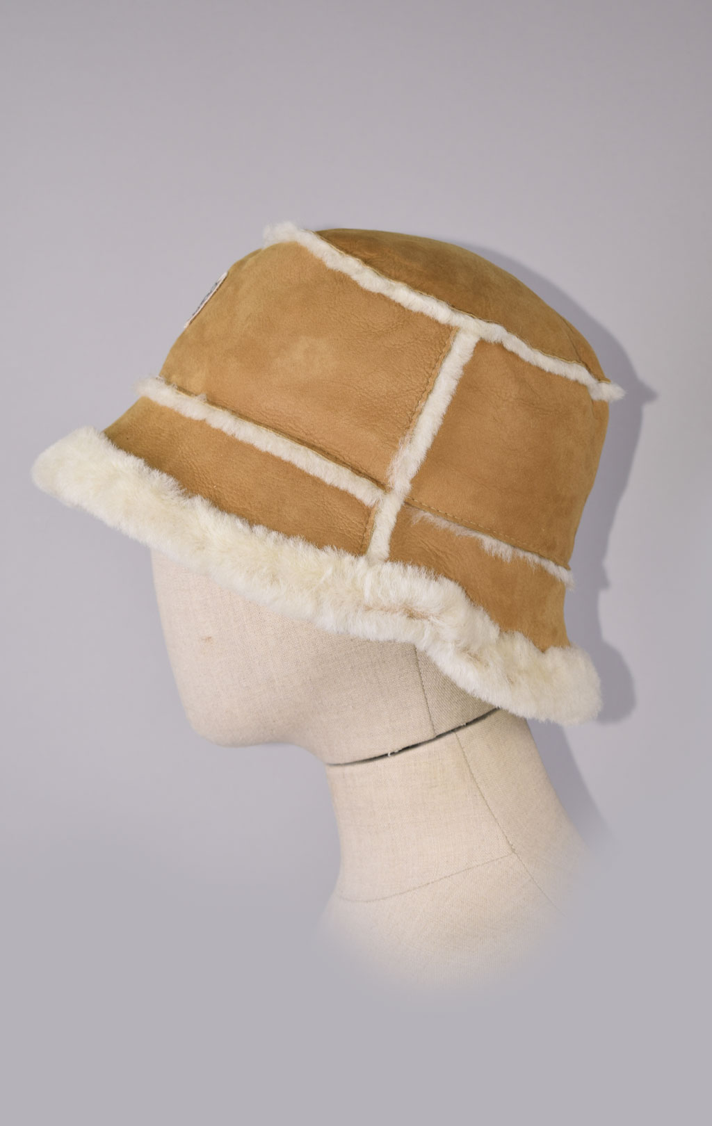 Женская панама PARAJUMPERS SHEARLING BUCKET HAT овчина FW 23/24 camel 