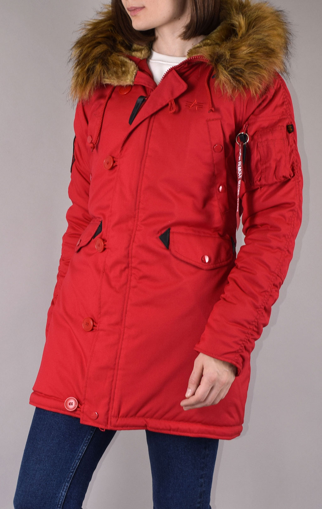 Женская аляска ALPHA INDUSTRIES EXPLORER red speed 