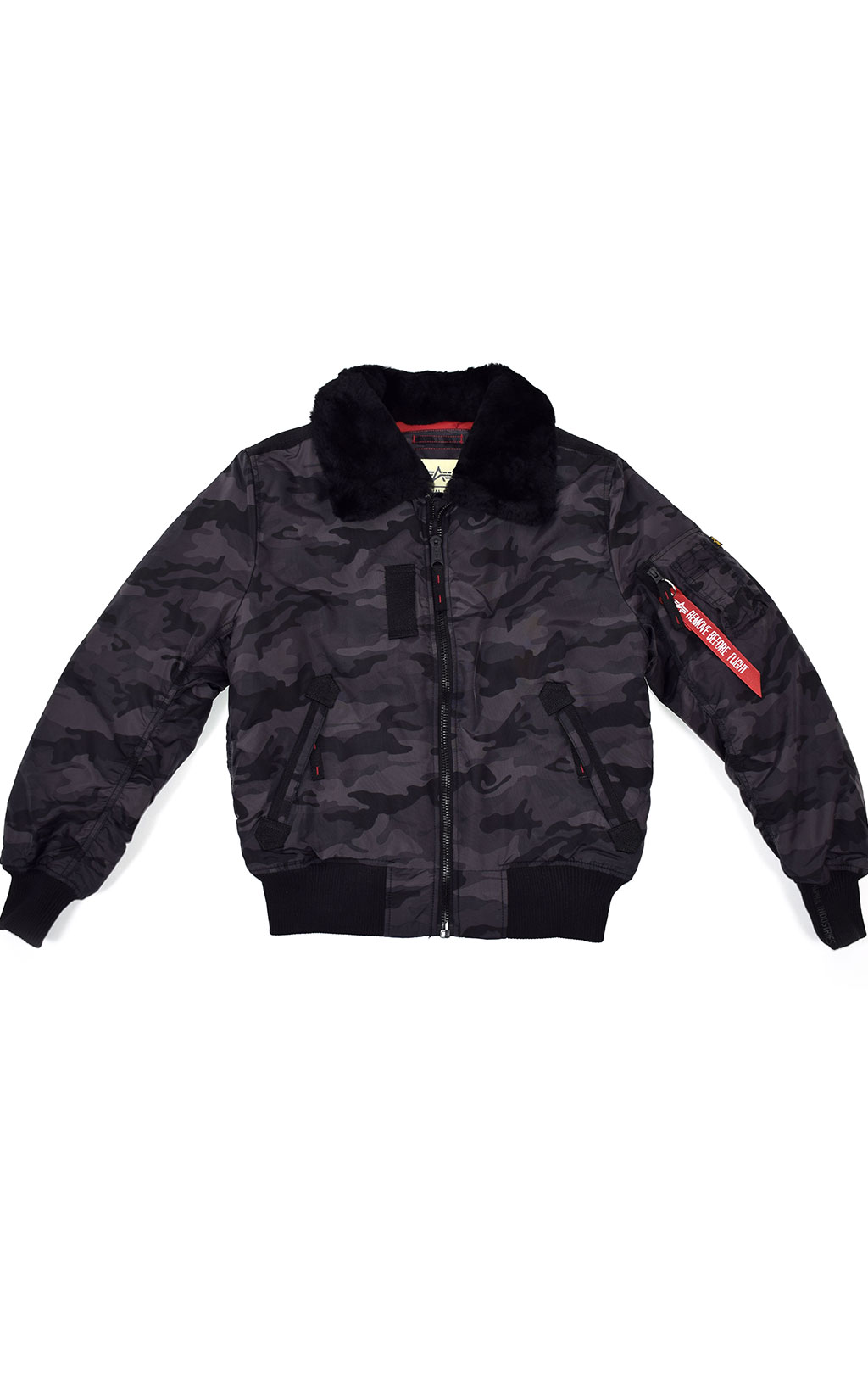 Куртка-пилот ALPHA INDUSTRIES INJECTOR-III black camo 