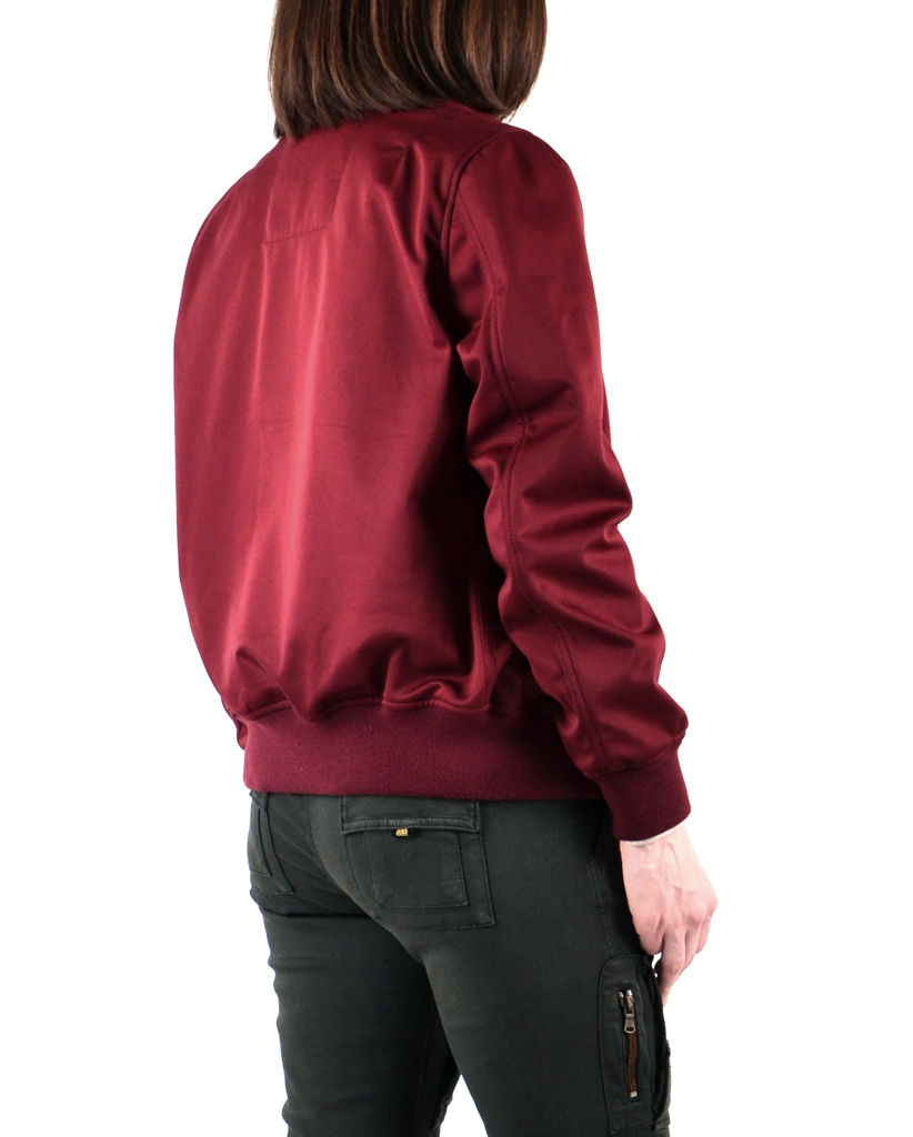 Женская ветровка-бомбер ALPHA INDUSTRIES MA-1 Soft Shell burgundy 