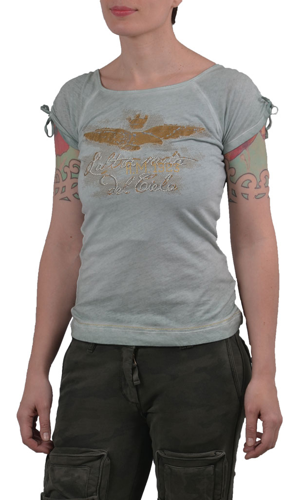 Женская футболка AERONAUTICA MILITARE verde (TS 1039) 