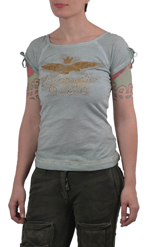 Женская футболка AERONAUTICA MILITARE verde (TS 1039)