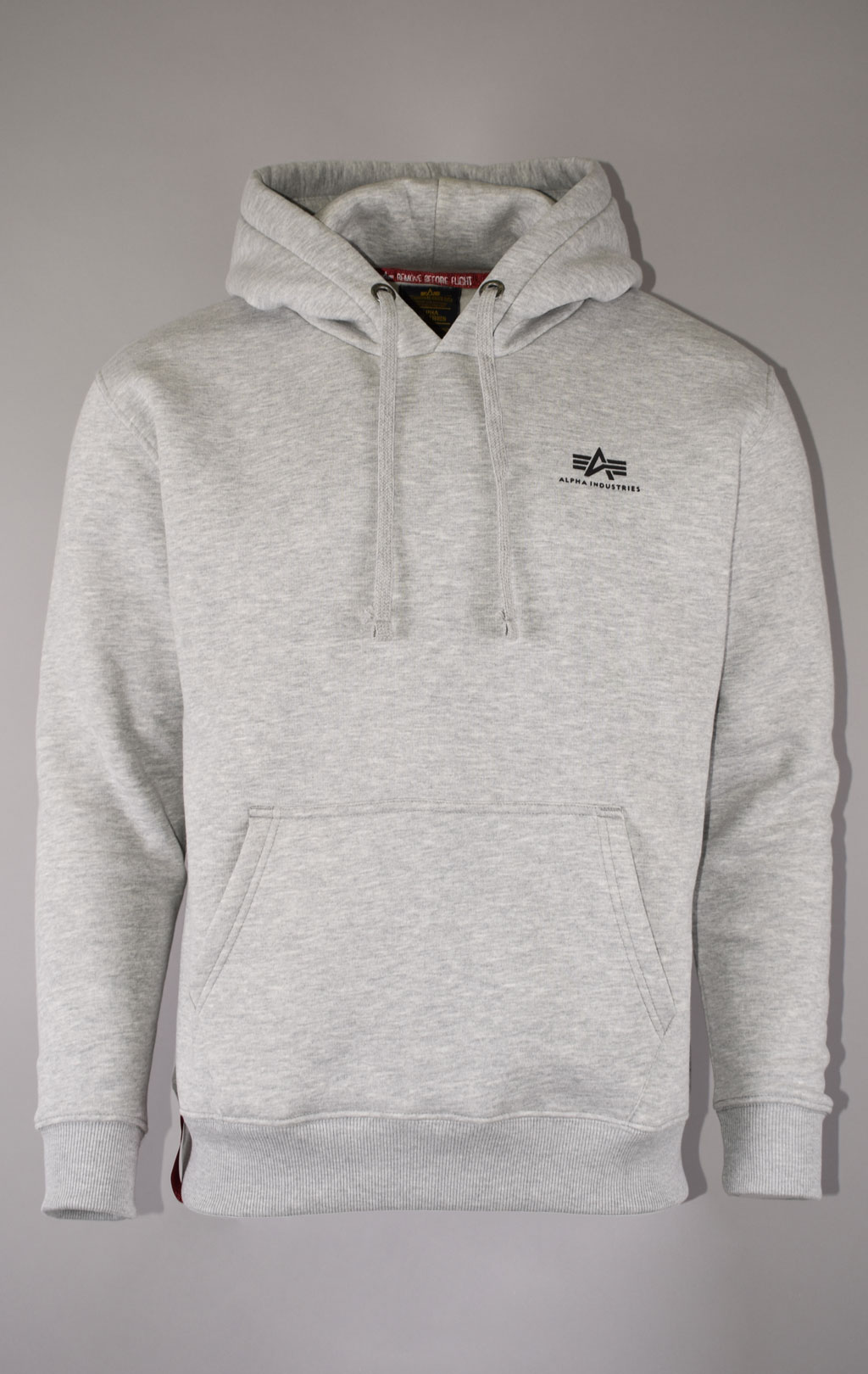 Толстовка ALPHA INDUSTRIES BASIC HOODY SMALL LOGO grey heather 