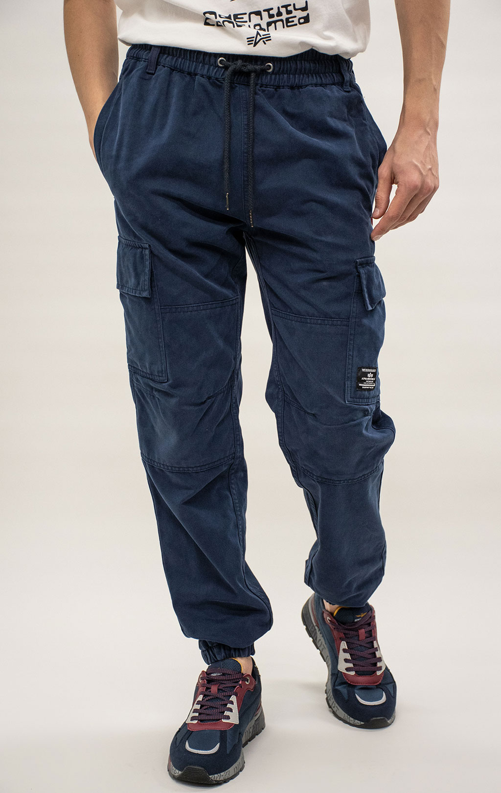 Брюки джоггеры ALPHA INDUSTRIES COTTON JOGGER FW 24/25 replica blue 