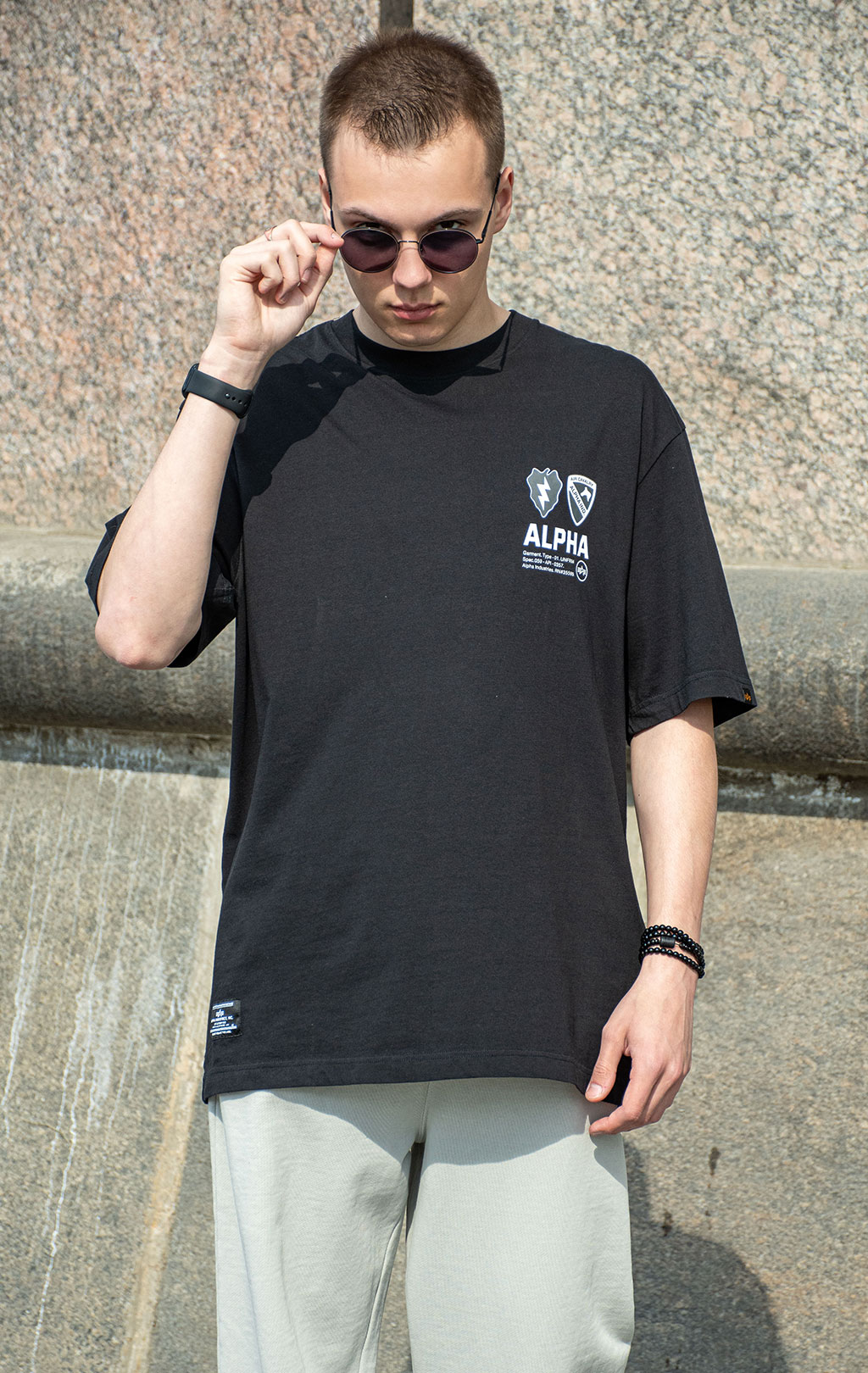 Футболка ALPHA INDUSTRIES UNFRM AIR CAVALRY TEE SS 25 m black 