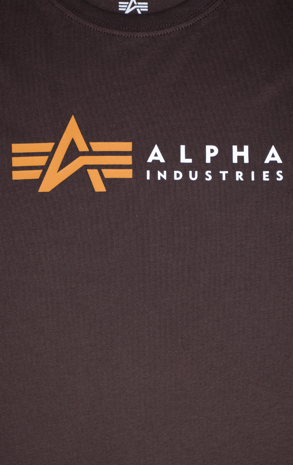 Футболка ALPHA INDUSTRIES ALPHA LABEL T hunter brown 