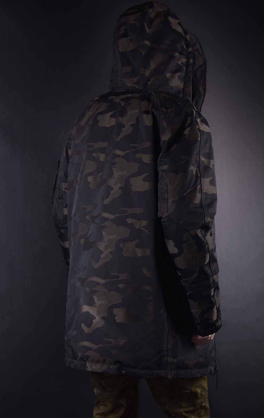 Аляска-пуховик ALPHA INDUSTRIES JACQUARD DOWN N-3B camo black 