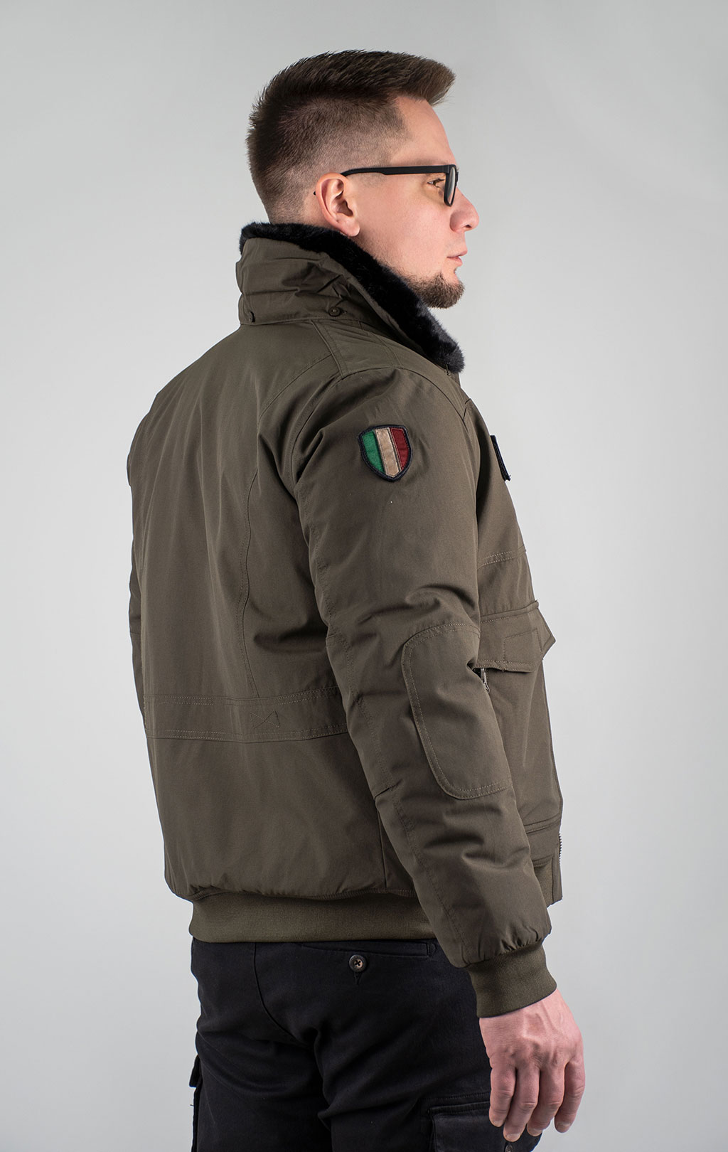 Куртка-пилот AERONAUTICA MILITARE big size FW 24/25/BD dark musk (AB 2106) 
