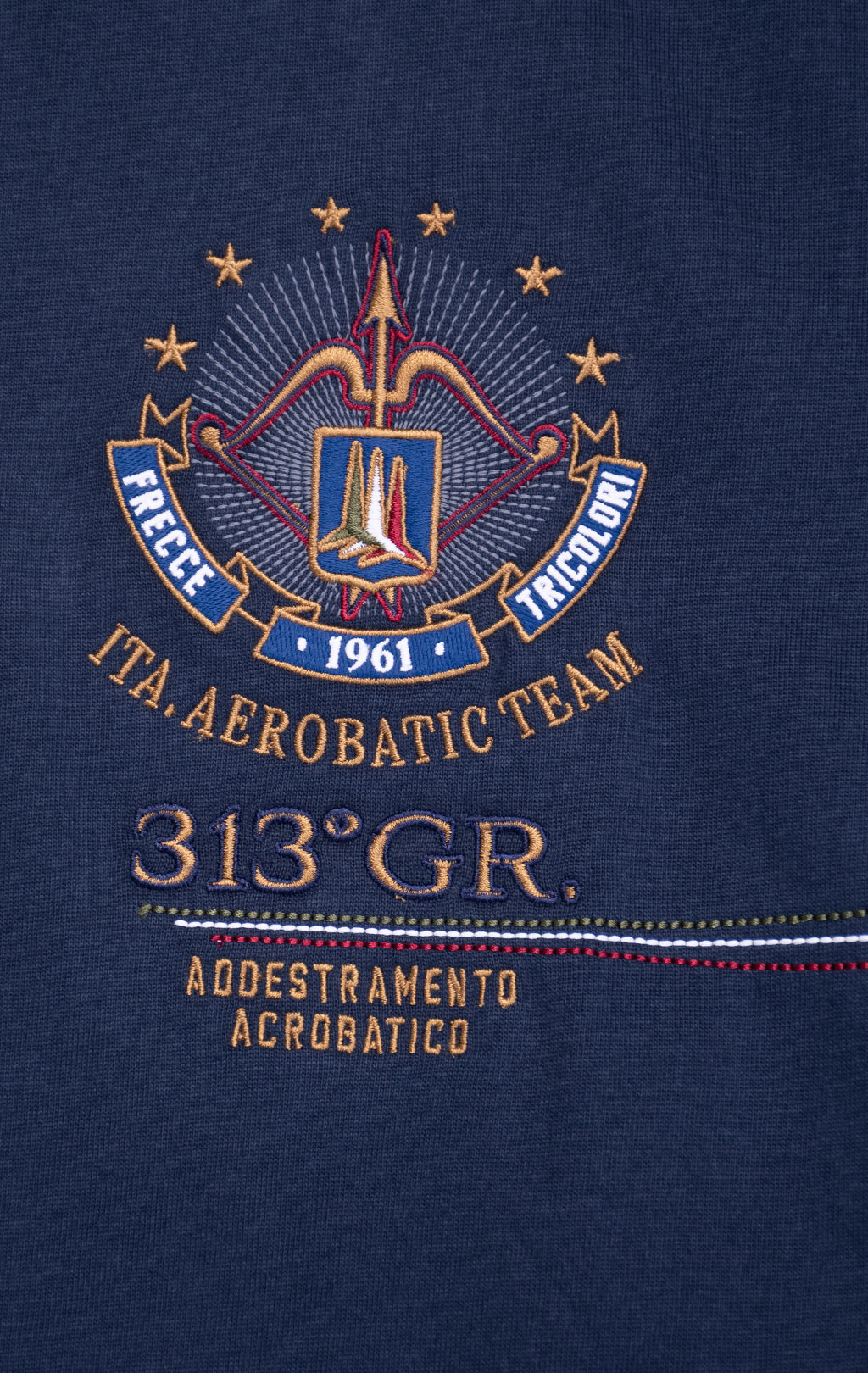 Лонгслив AERONAUTICA MILITARE FW 26/27/BD blue navy (TS 2573) 