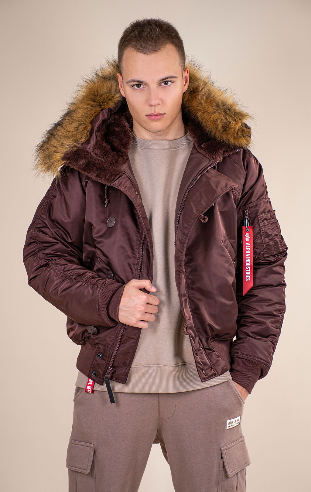 Аляска короткая ALPHA INDUSTRIES N-2B HERITAGE FIT PARKA FW 26/27 cocoa 