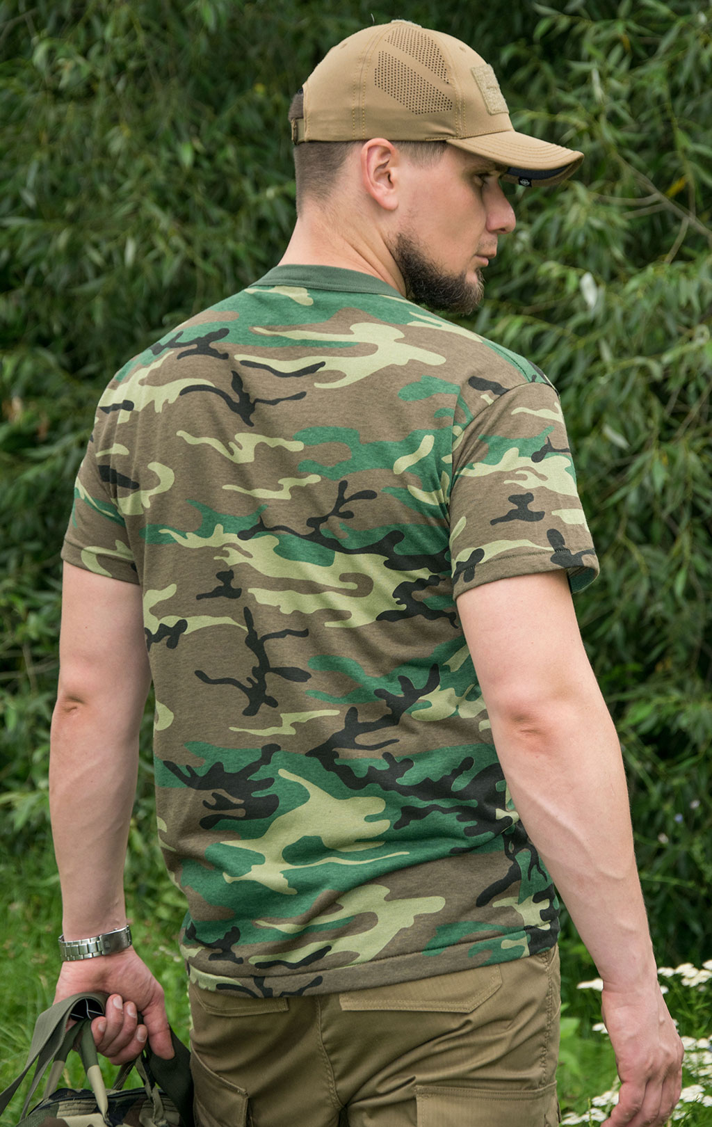 Футболка полевая camo woodland США