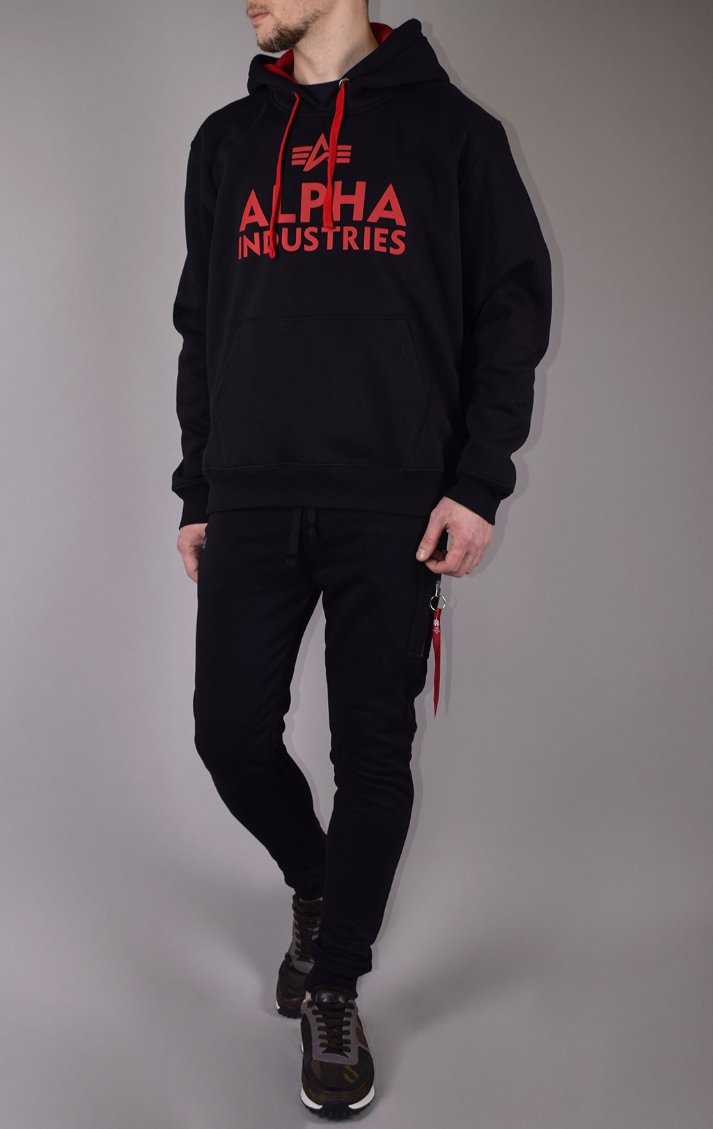 Толстовка ALPHA INDUSTRIES FOAM PRINT HOODY black 