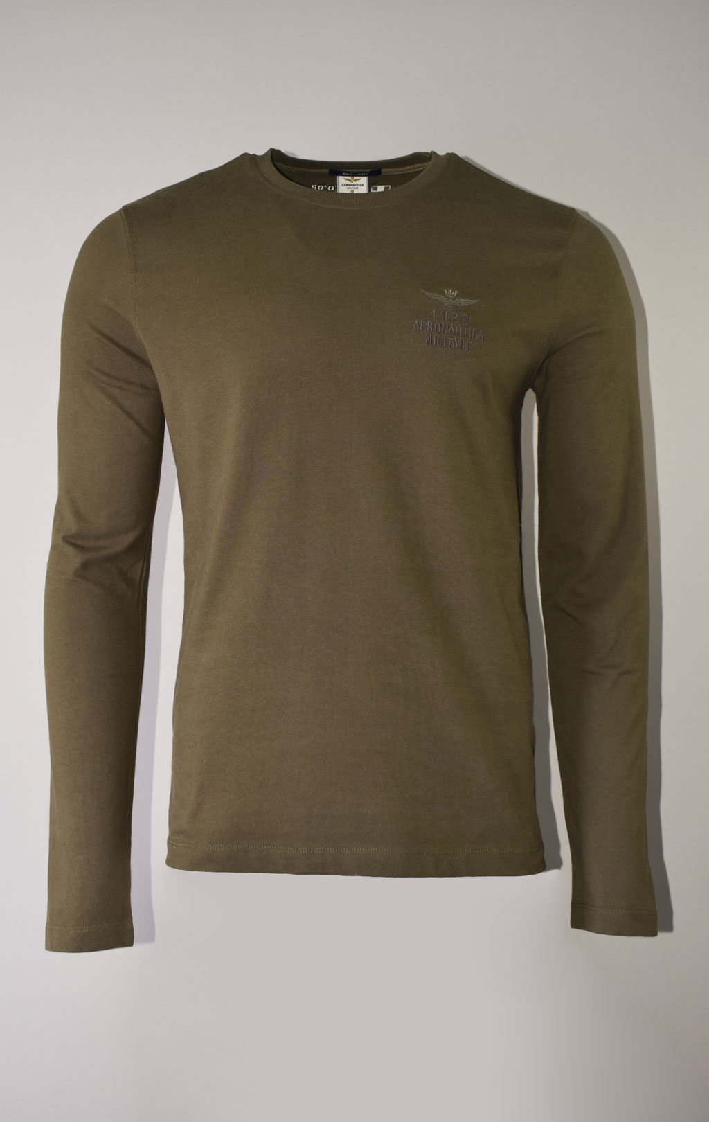 Лонгслив AERONAUTICA MILITARE FW 23/24/TR off green (TS 2185) 