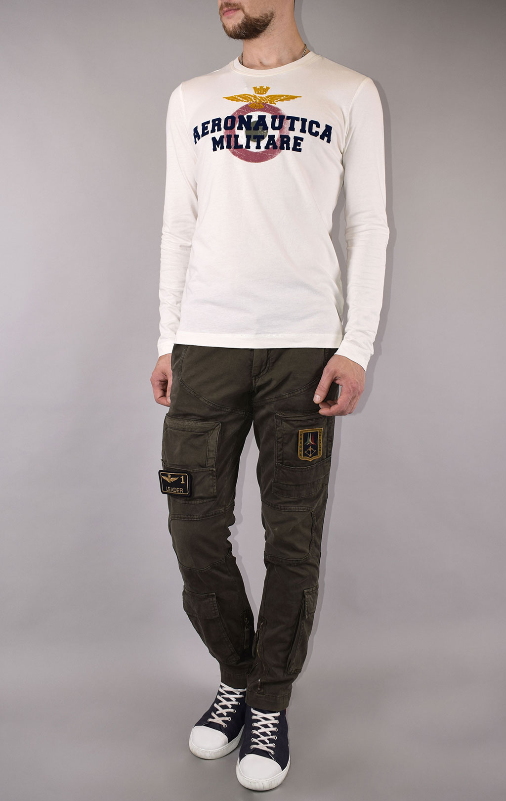 Лонгслив AERONAUTICA MILITARE FW 19/20 naturale (TS 1640)