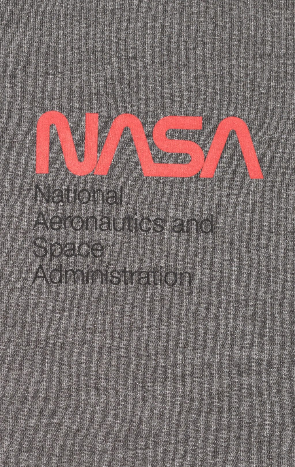 Футболка ALPHA INDUSTRIES NASA WORM LOGO TEE плотная SS 23 dark charcoal heather 