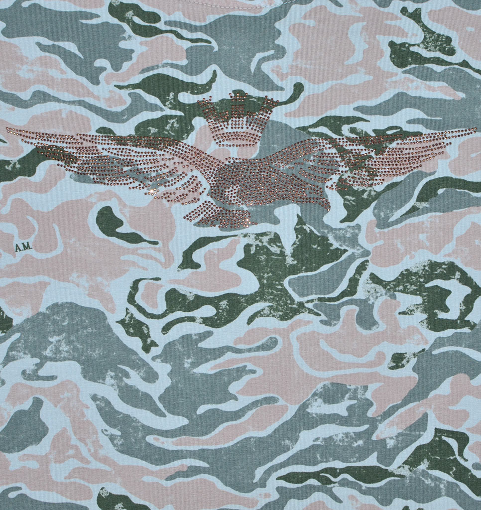 Женский свитшот AERONAUTICA MILITARE camouflage rosa (FE 1261) 