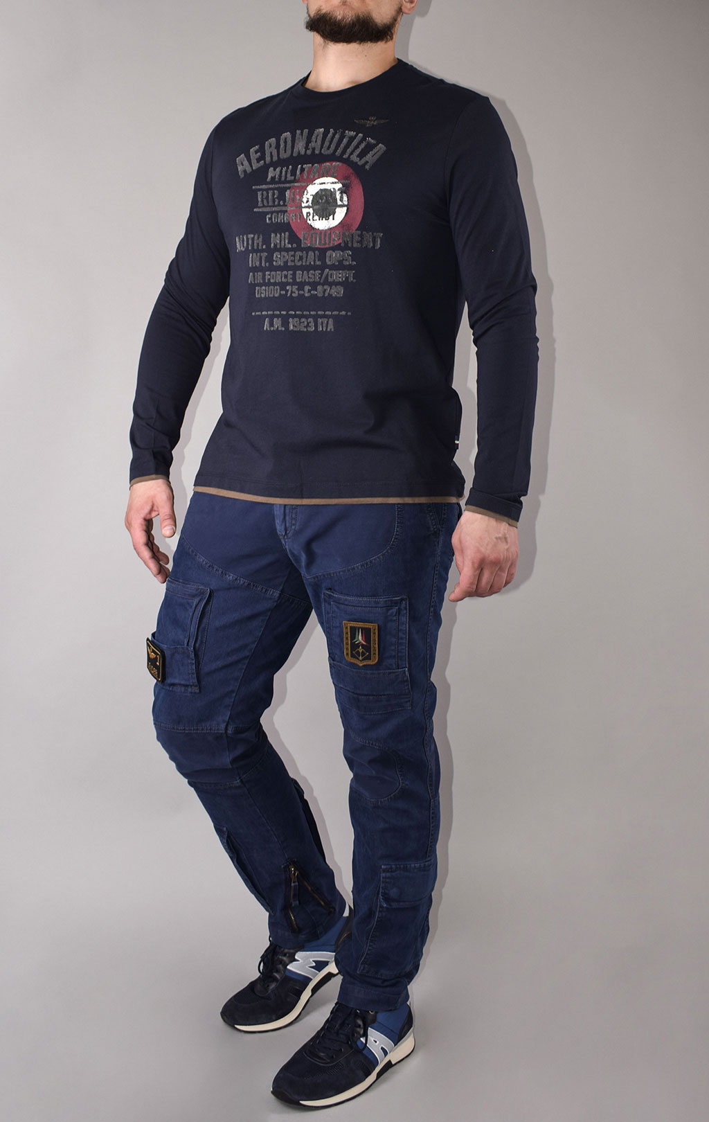 Лонгслив AERONAUTICA MILITARE FW 20/21/TR blue navy (TS 1826) 