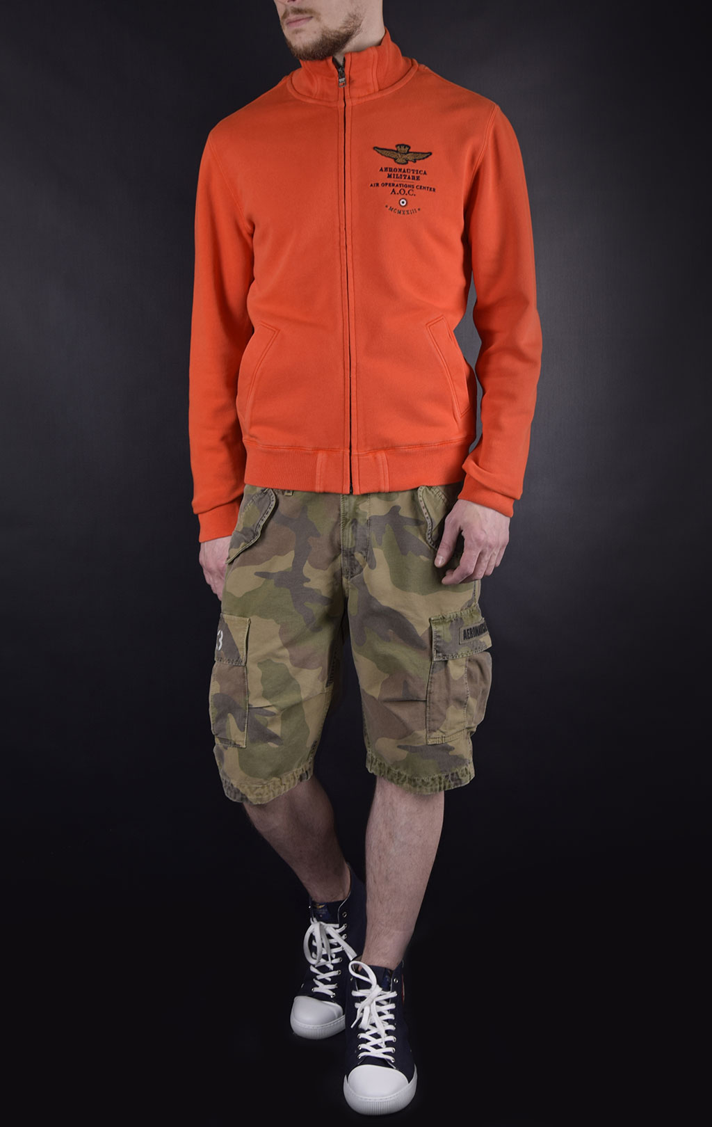 Толстовка AERONAUTICA MILITARE SS19 arancio (FE 1303) 