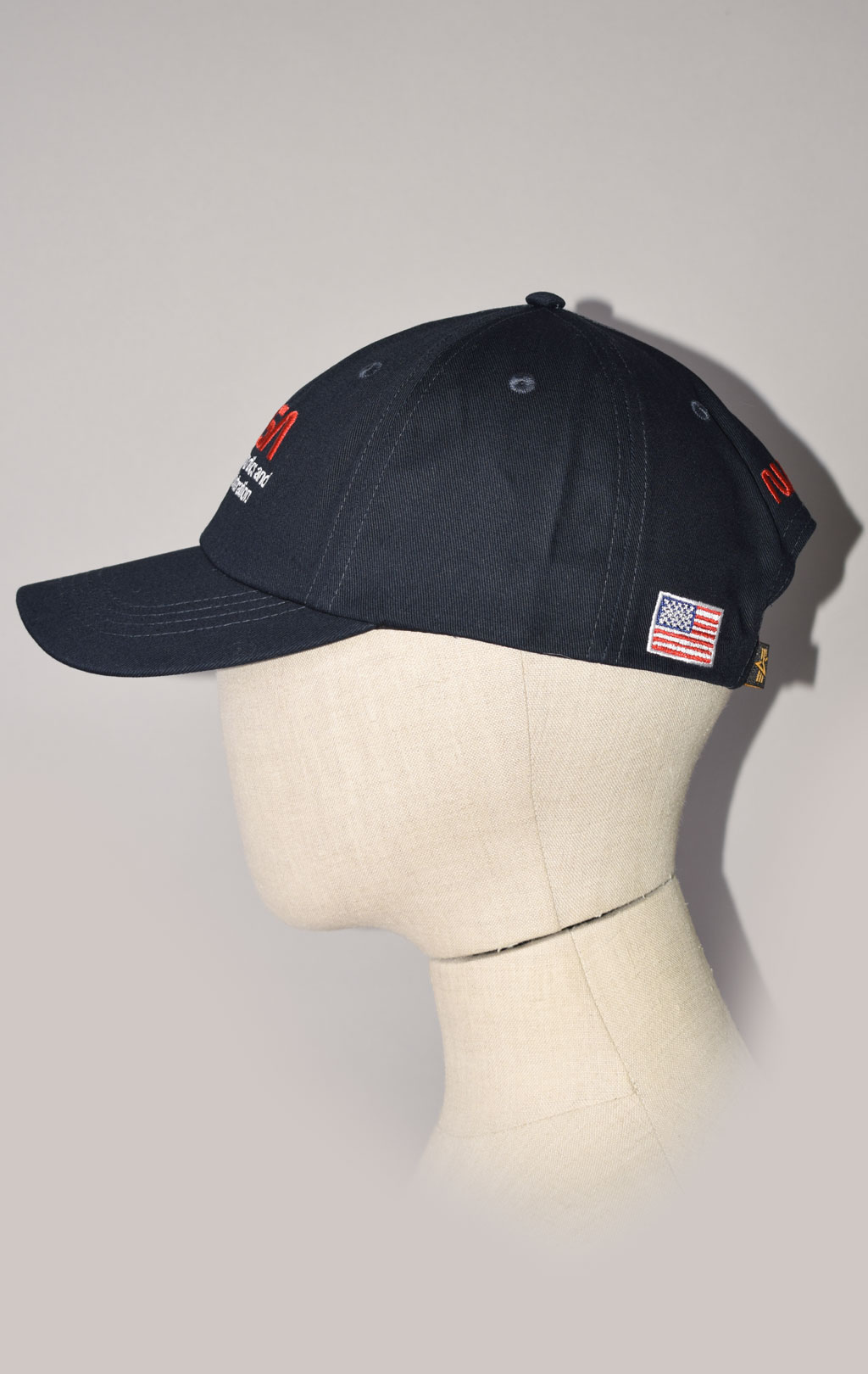 Бейсболка ALPHA INDUSTRIES NASA WORM LOGO CAP SS 23 replica blue 