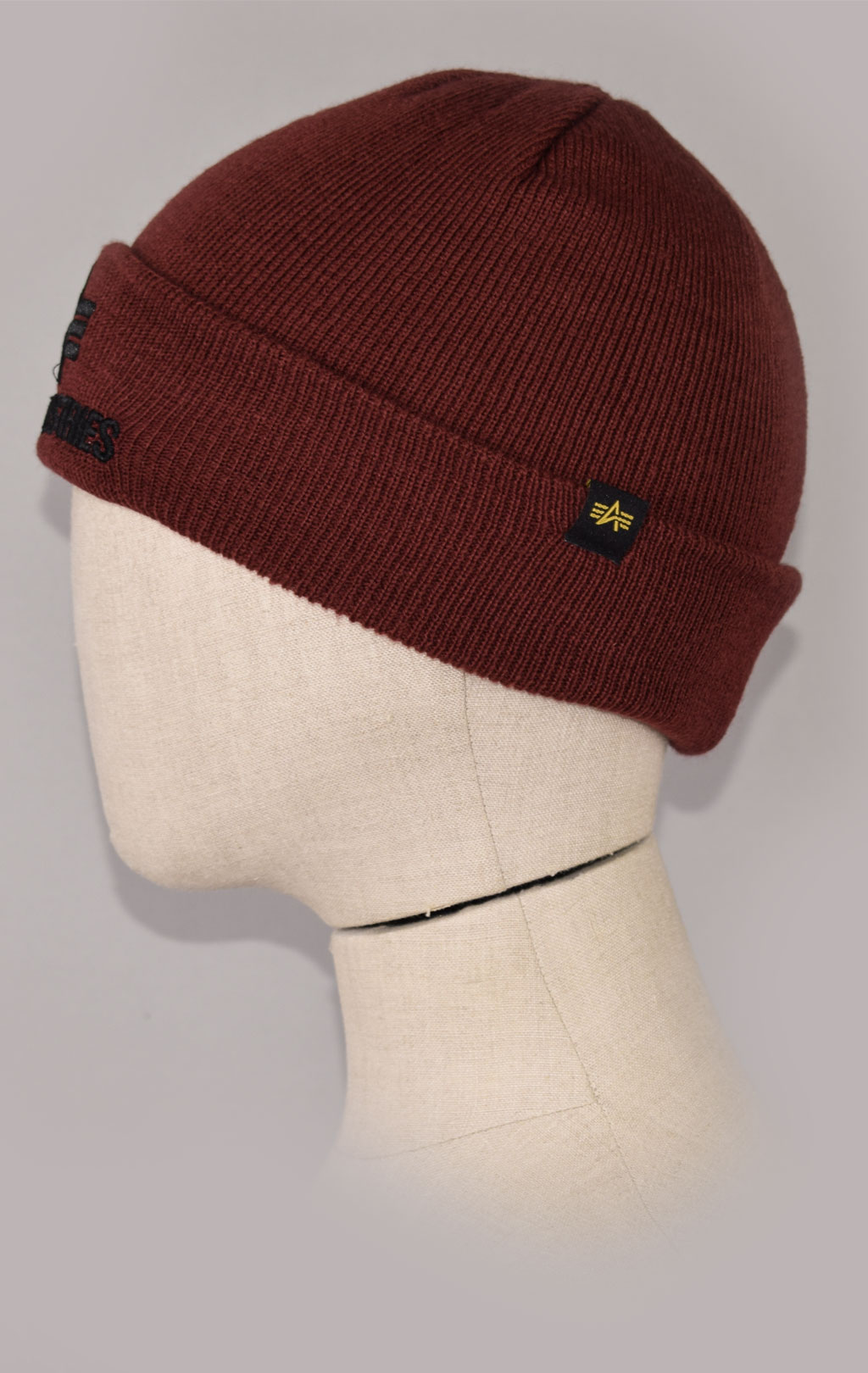 Шапка ALPHA INDUSTRIES 3D BEANIE burgundy 